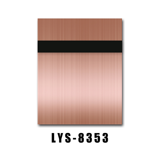 Brushed Rose Gold Black Engraving Sheet