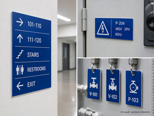 Double-sided engraving plastic used for hanging signs blade signs and equipment tags