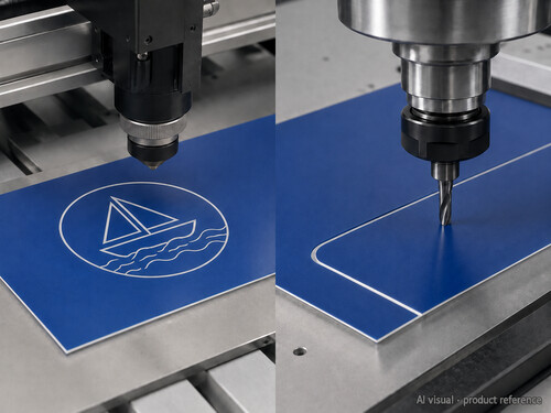Double-sided engraving plastic for Laser and CNC rotary processing
