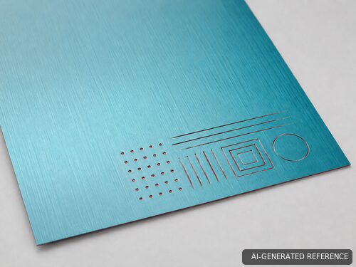 LYS-8877 brushed aqua red core engraving laminate with flat red engraving