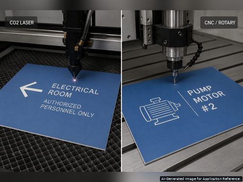 LYS-7127 CO2 laser acrylic and CNC rotary ABS standard sheet processing