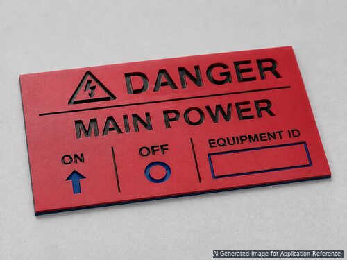 LYS-RBB002 red black blue three-ply engraving plastic safety control plate