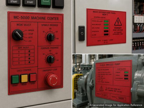 Red black green three-layer engraving plastic for control panels and machine status plates