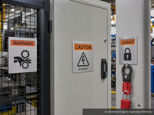 Brushed silver orange black engraving plastic for industrial warning labels
