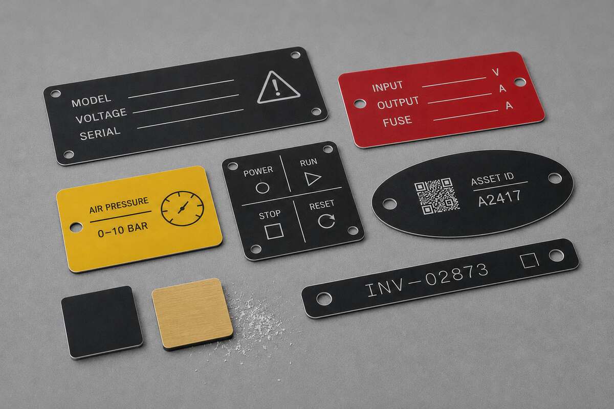 Application reference of two-ply ABS engraving plastic parts for CNC and rotary engraving