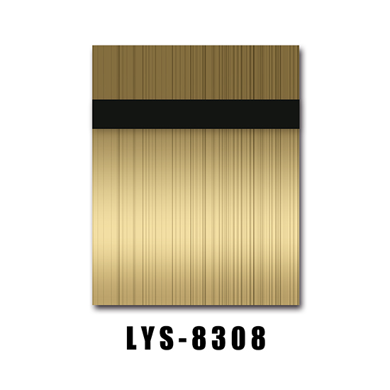 Woodgrain Effect Brushed Gold Engraving Sheet